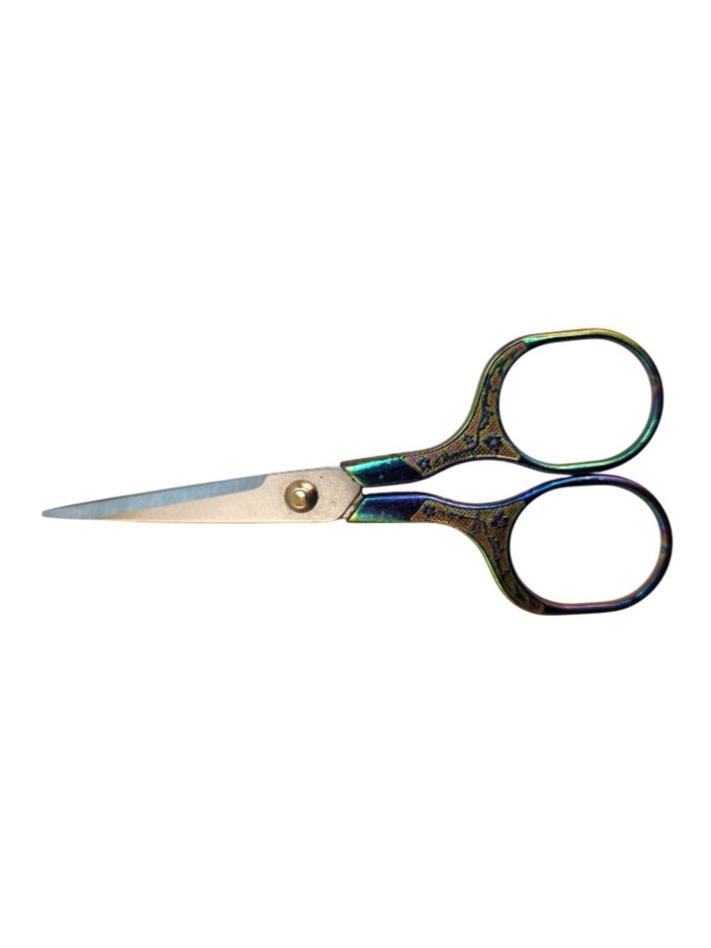 Ornate Embroidery Scissors Iridescent Handle Vintage Sewing Shears Craft Tool - Picture 11 of 12